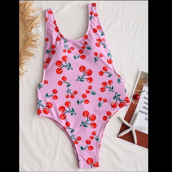 Cheeky Petite Cherry One Piece Swimsuit - Picture 1 of 4